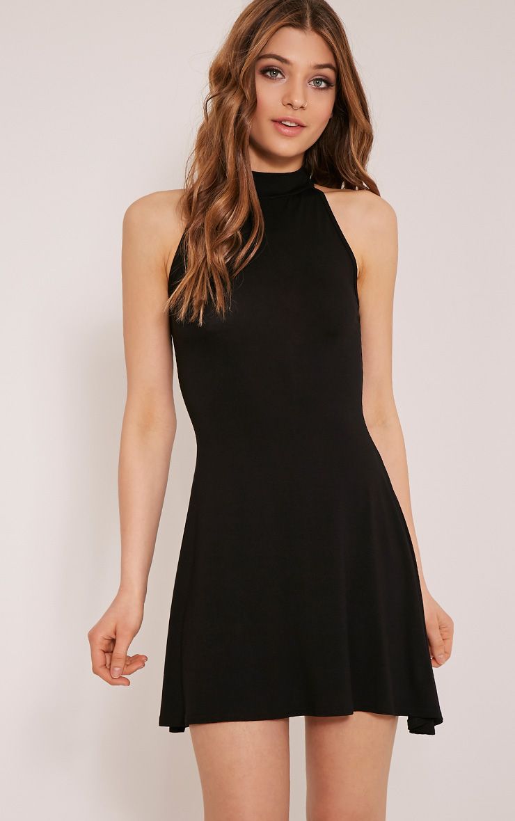 High Neck Skater Dress